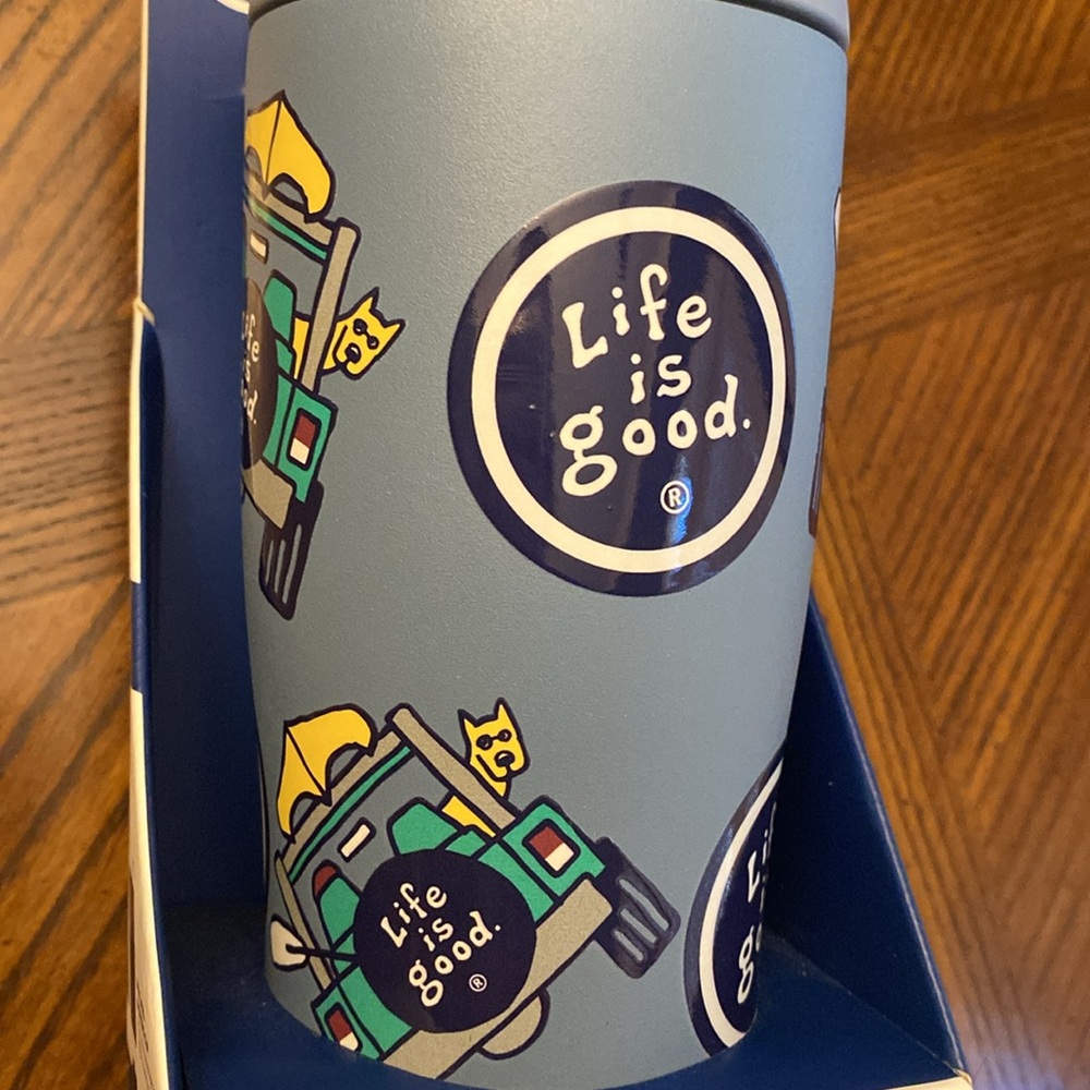 Life Is Good Jeep Slim Can & Bottle Cooler NWT 7” tall - Picture 3 of 8